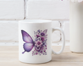 Purple Floral Wing Mug - [farm_afternoons]