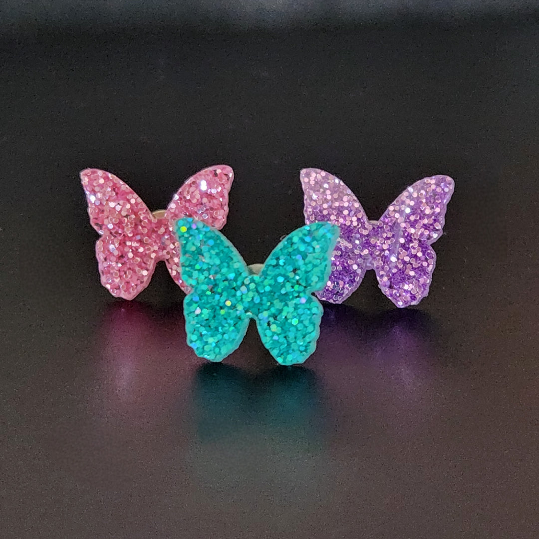 Glitter Butterfly Studs - [farm_afternoons]