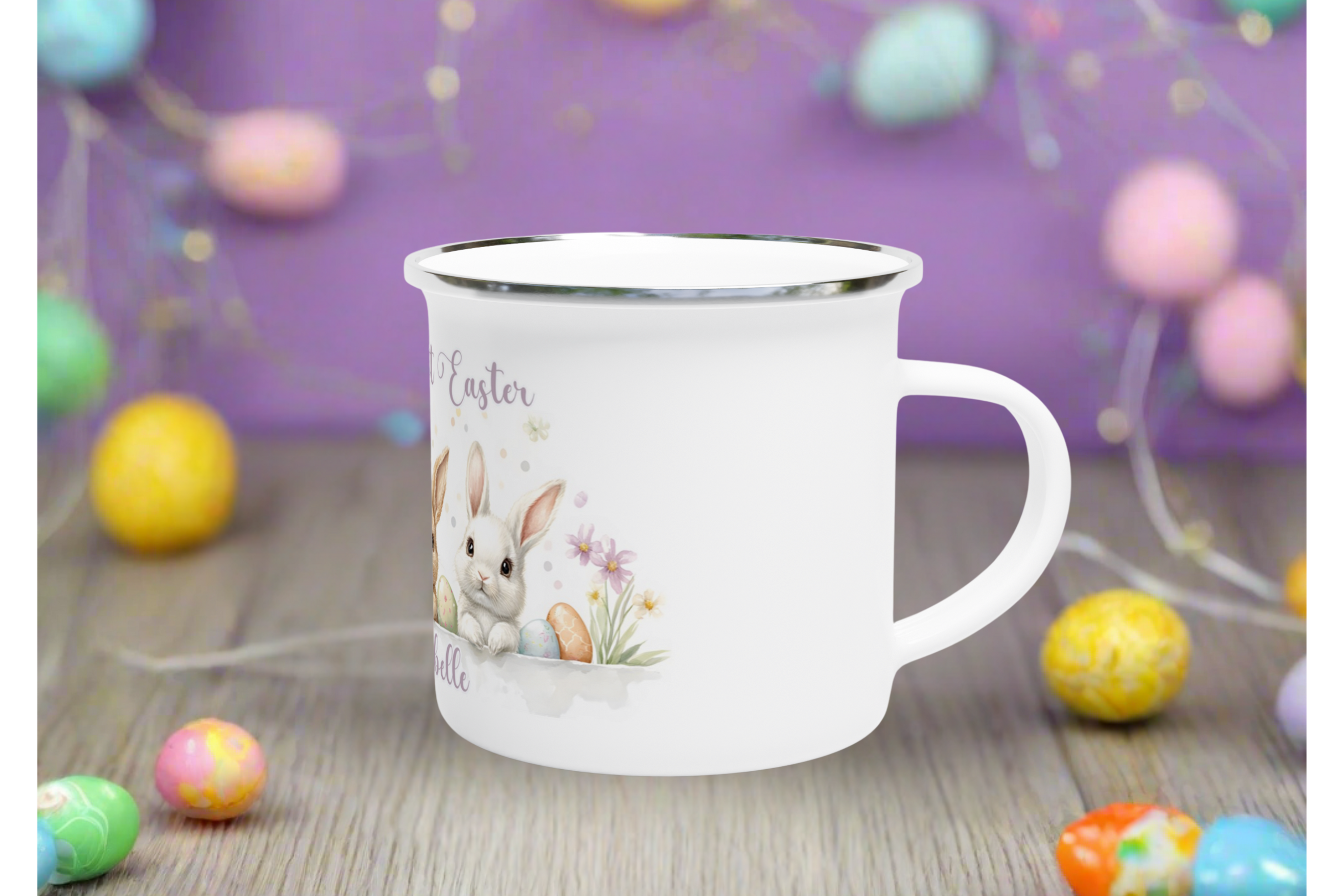 Baby Personalised Enamel Mug - [farm_afternoons]
