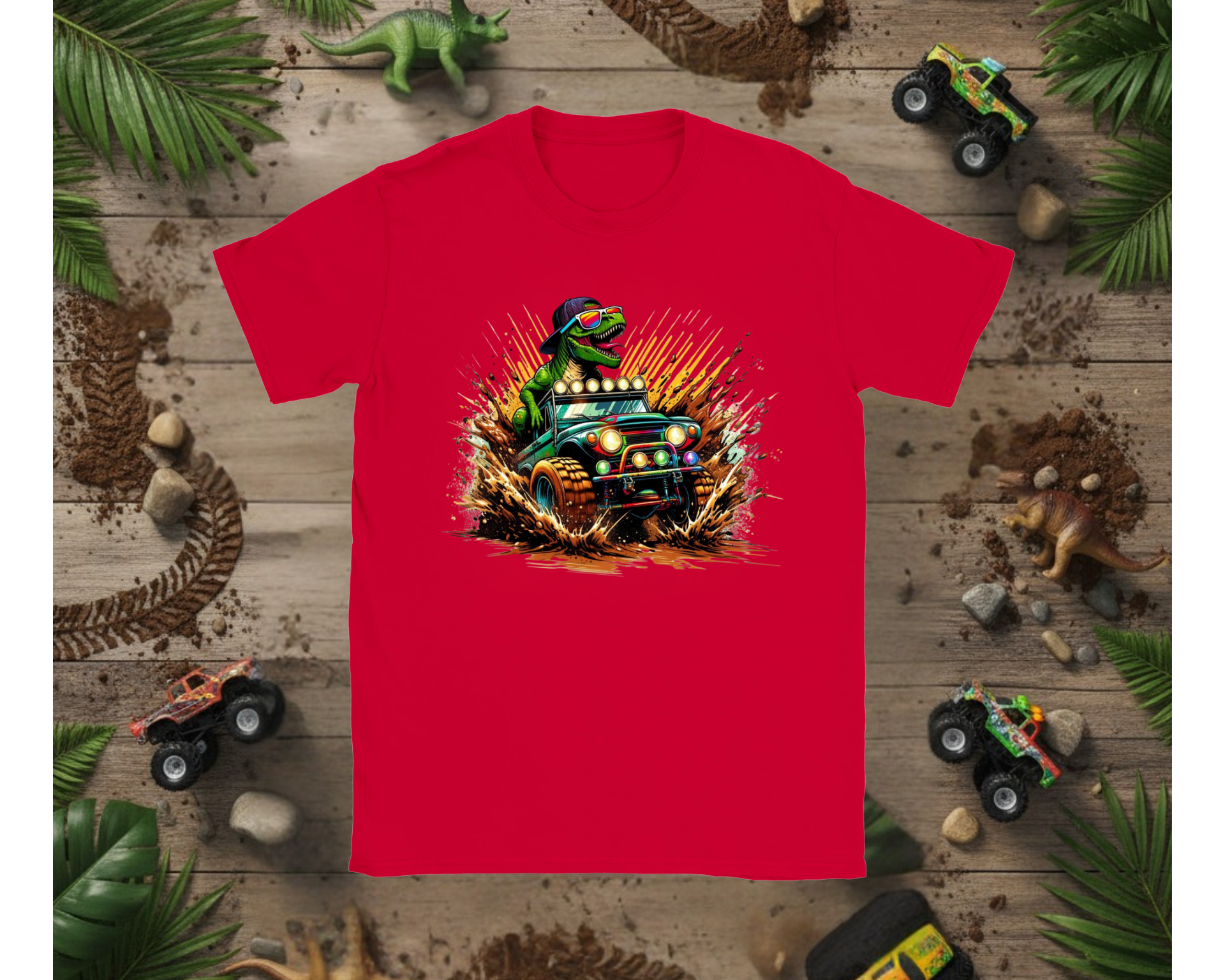 Boys Muddin Dinos T-Shirt
