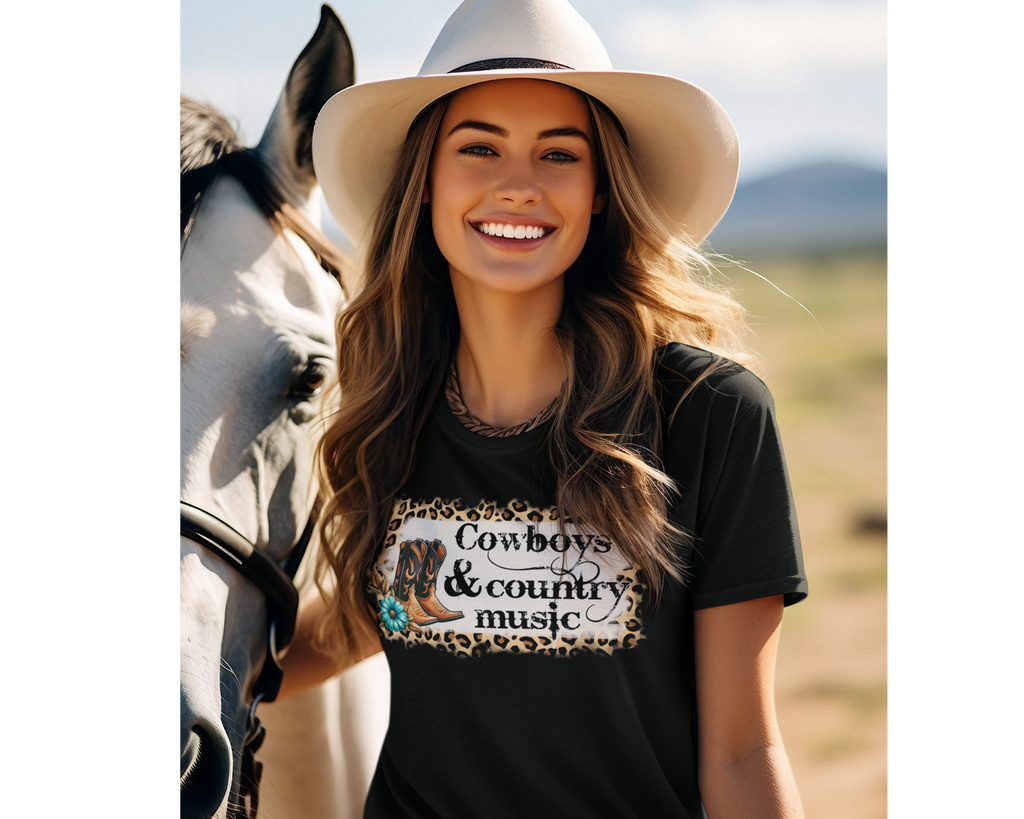 Cowboys and Country Music T-Shirt - [farm_afternoons]