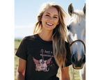 Women's Western Just a Girl T-Shirt - [farm_afternoons]