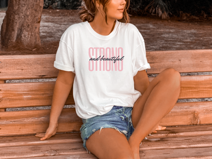 Women's Strong & Beautiful T-Shirt - [farm_afternoons]