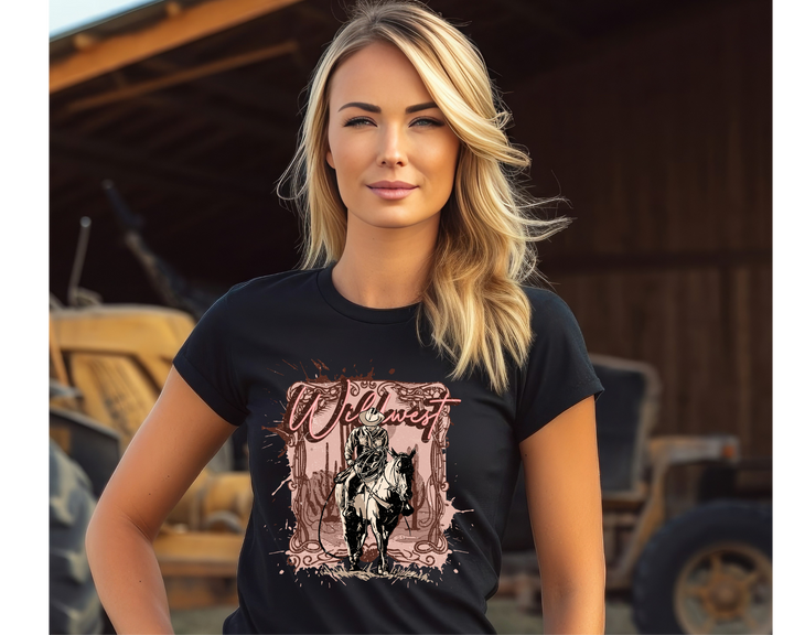 Women's Wild West Tshirt - [farm_afternoons]