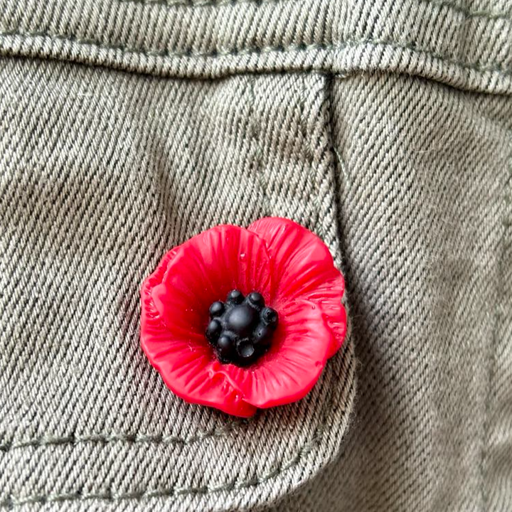 Poppy Shirt Pin