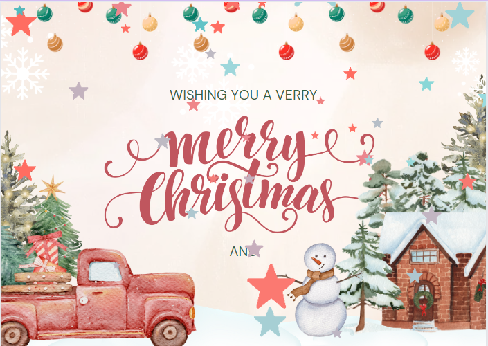 Vintage Watercolour Xmas E-Card - [farm_afternoons]