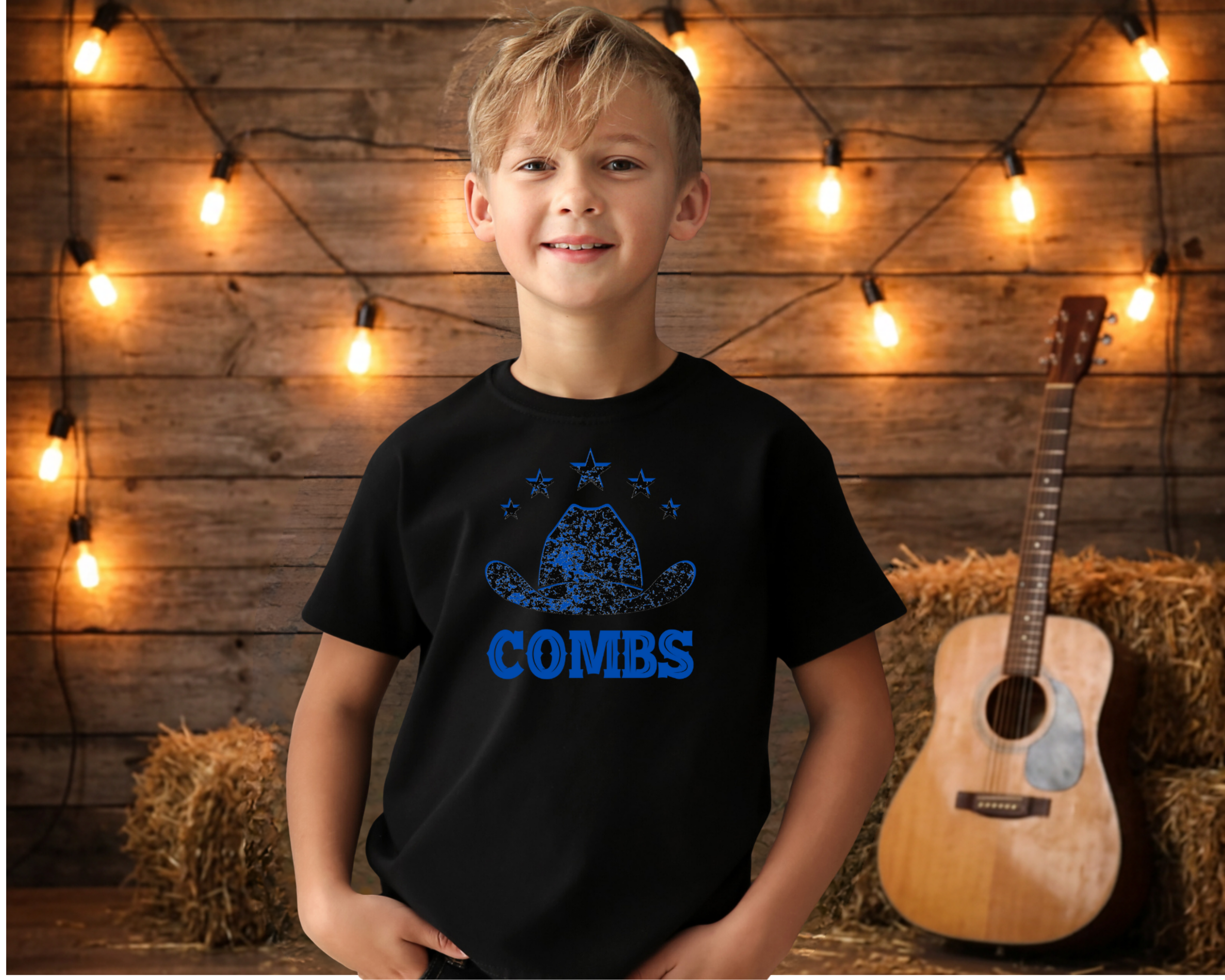 Boys Distressed Combs T-shirt