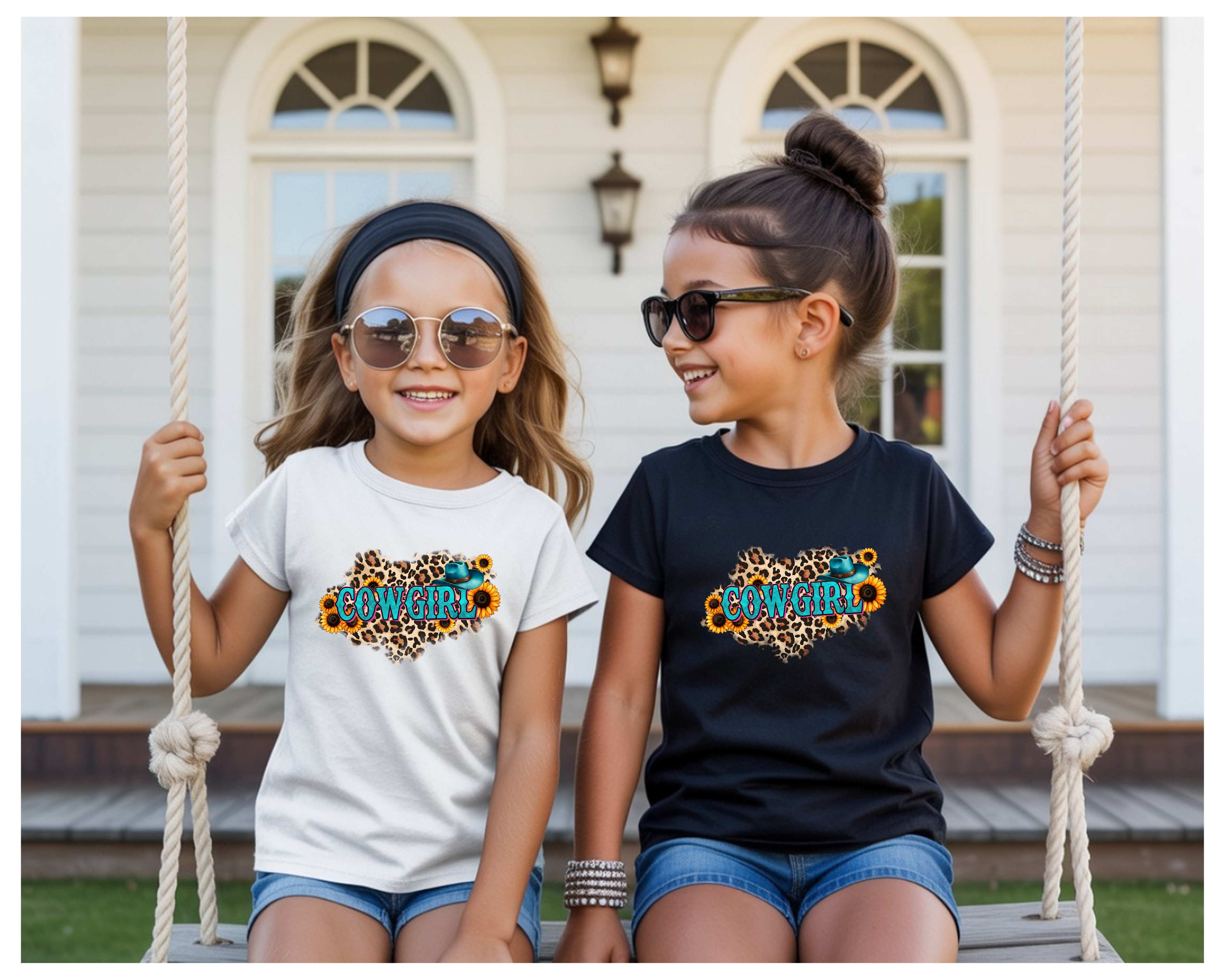 Girls Leopard Cowgirl T-shirt