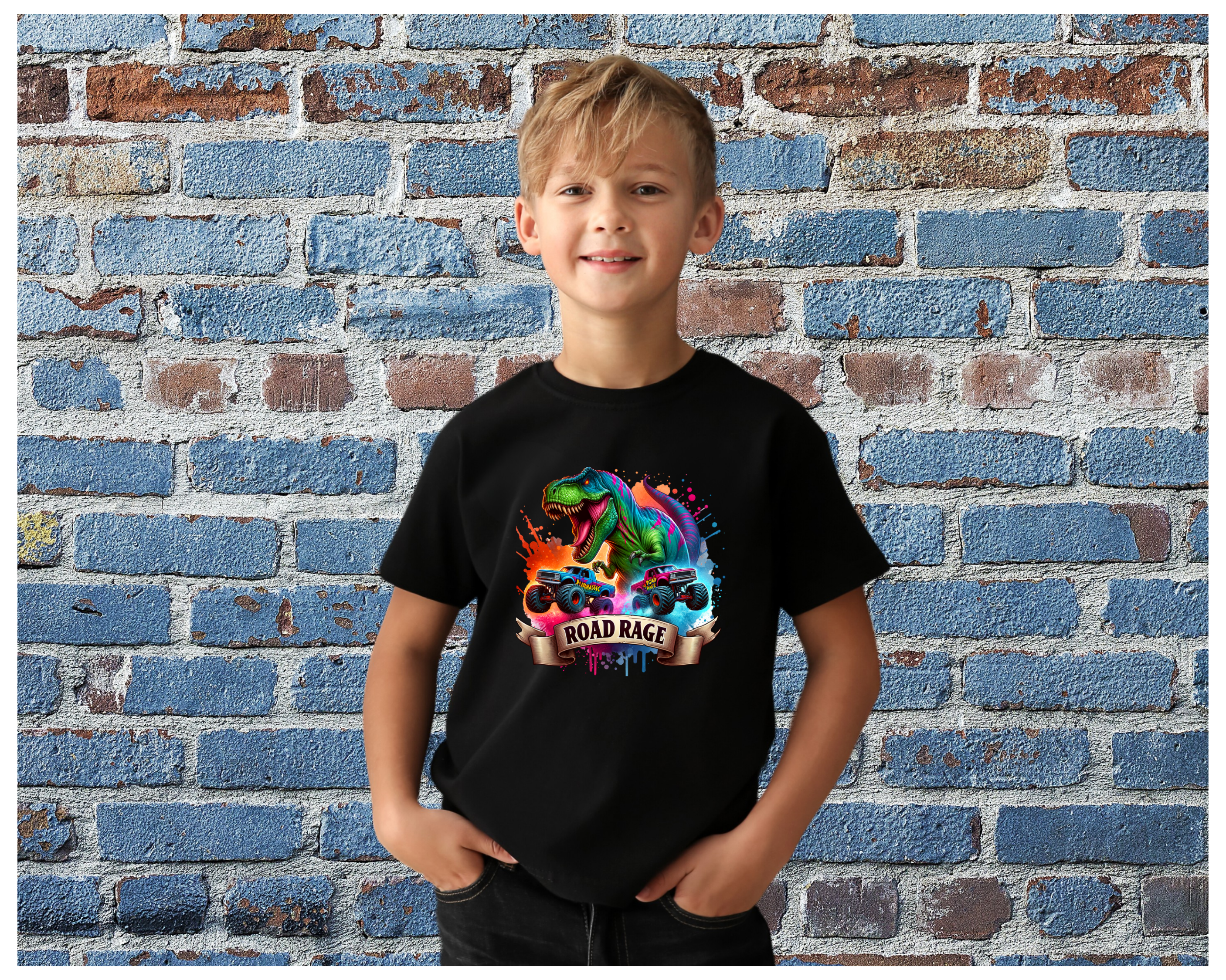 Boys Dino Road Rage T-Shirt