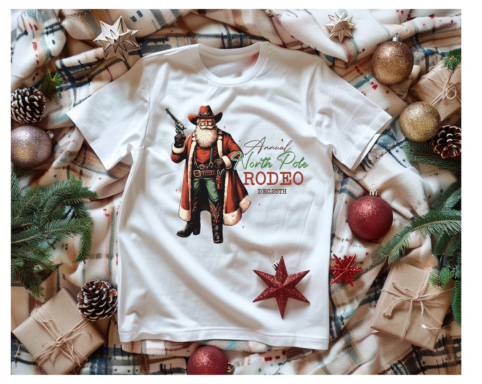 Men's Santa Rodeo T-Shirt - [farm_afternoons]