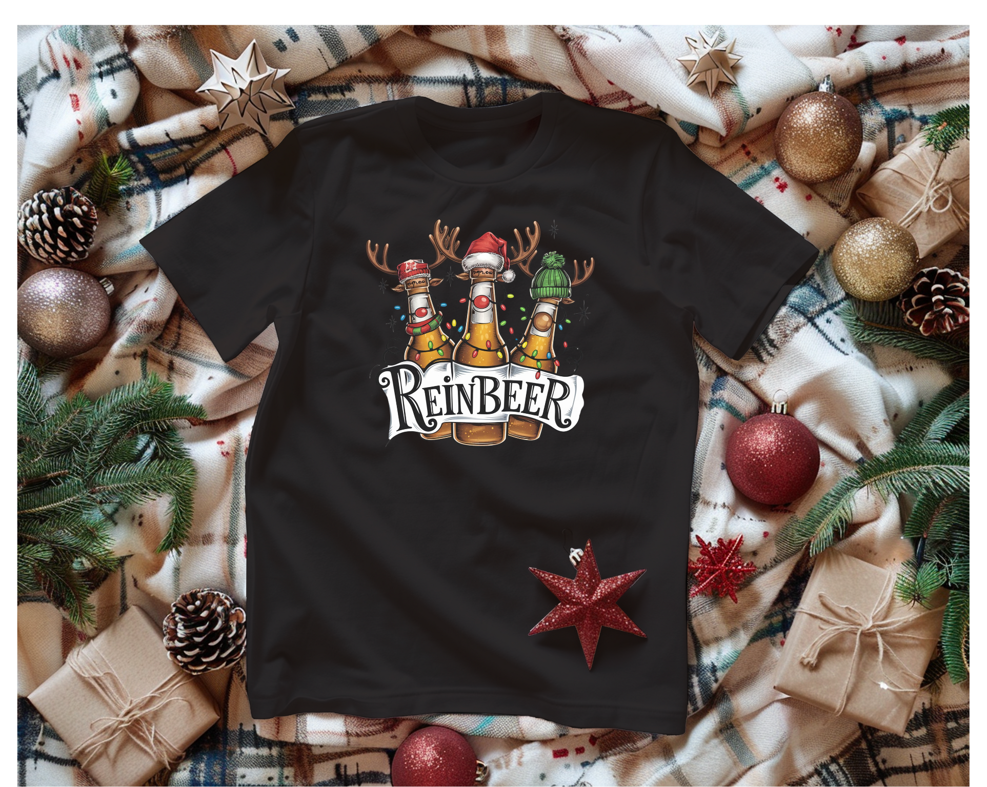 Mens Reinbeer Tshirt - [farm_afternoons]