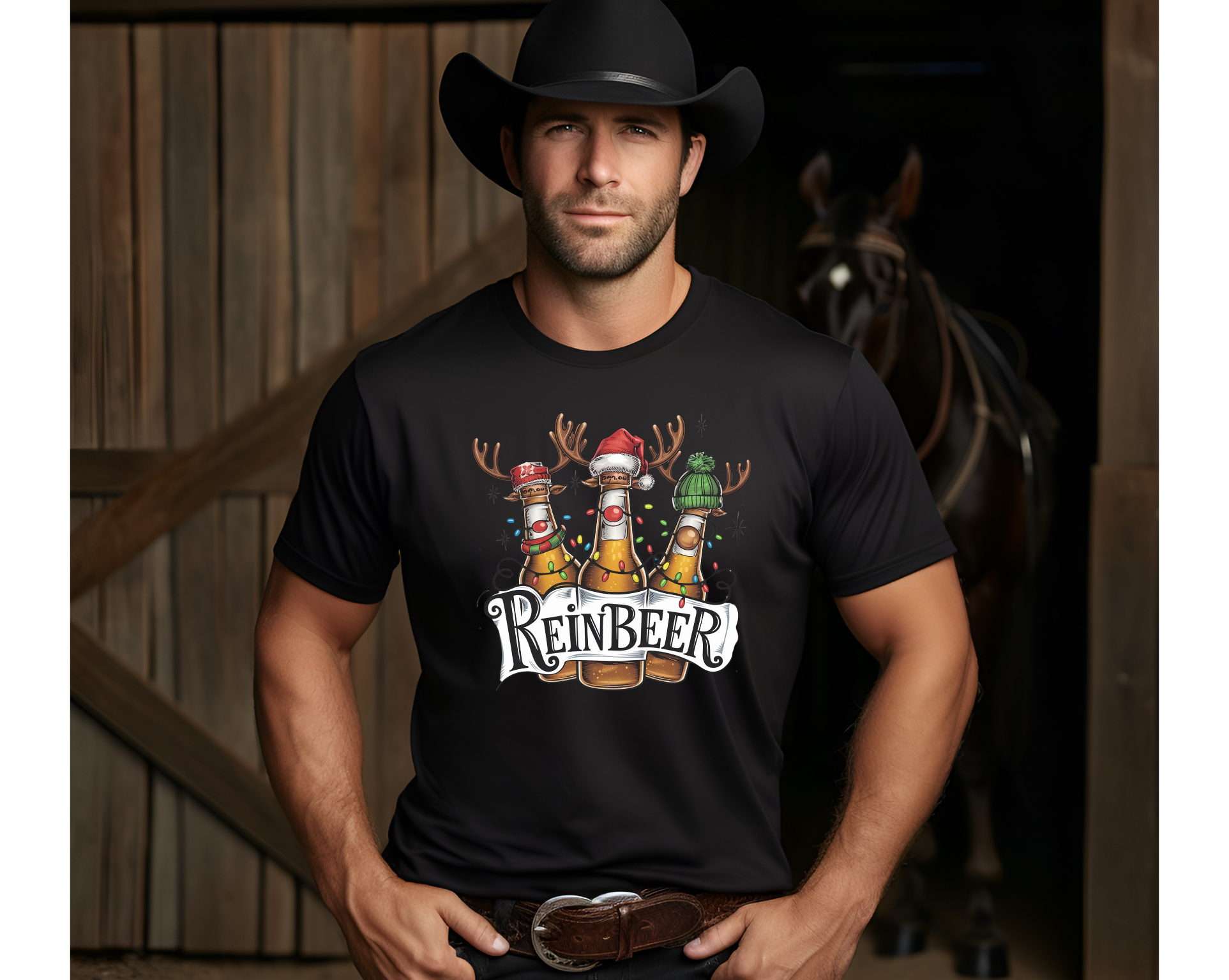 Mens Reinbeer Tshirt - [farm_afternoons]