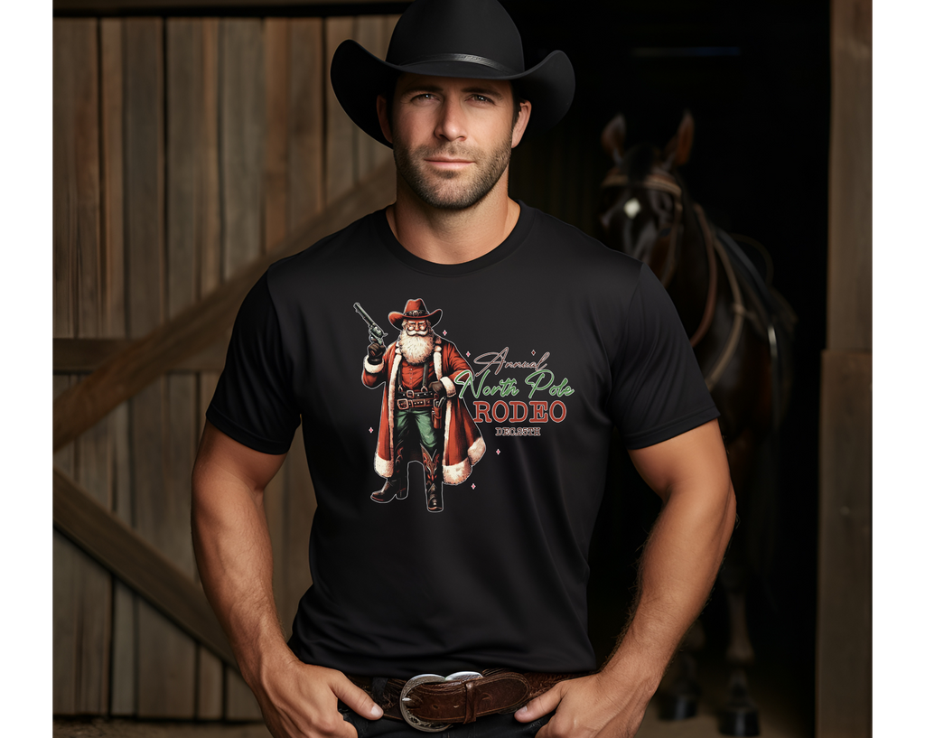 Men's Santa Rodeo T-Shirt - [farm_afternoons]