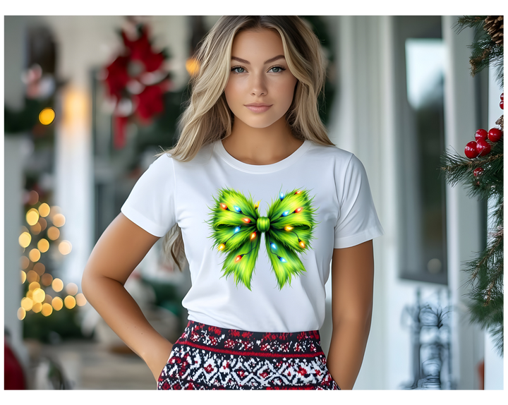 Women's Green Christmas Bow