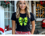 Women's Green Christmas Bow - [farm_afternoons]