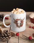 Vintage Xmas Bull Skull Mug - [farm_afternoons]