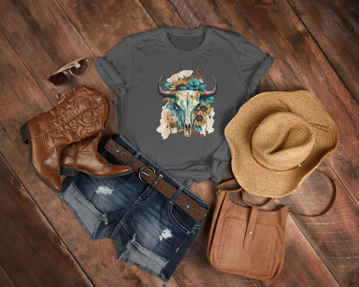 Women's Western BullSkull Tee