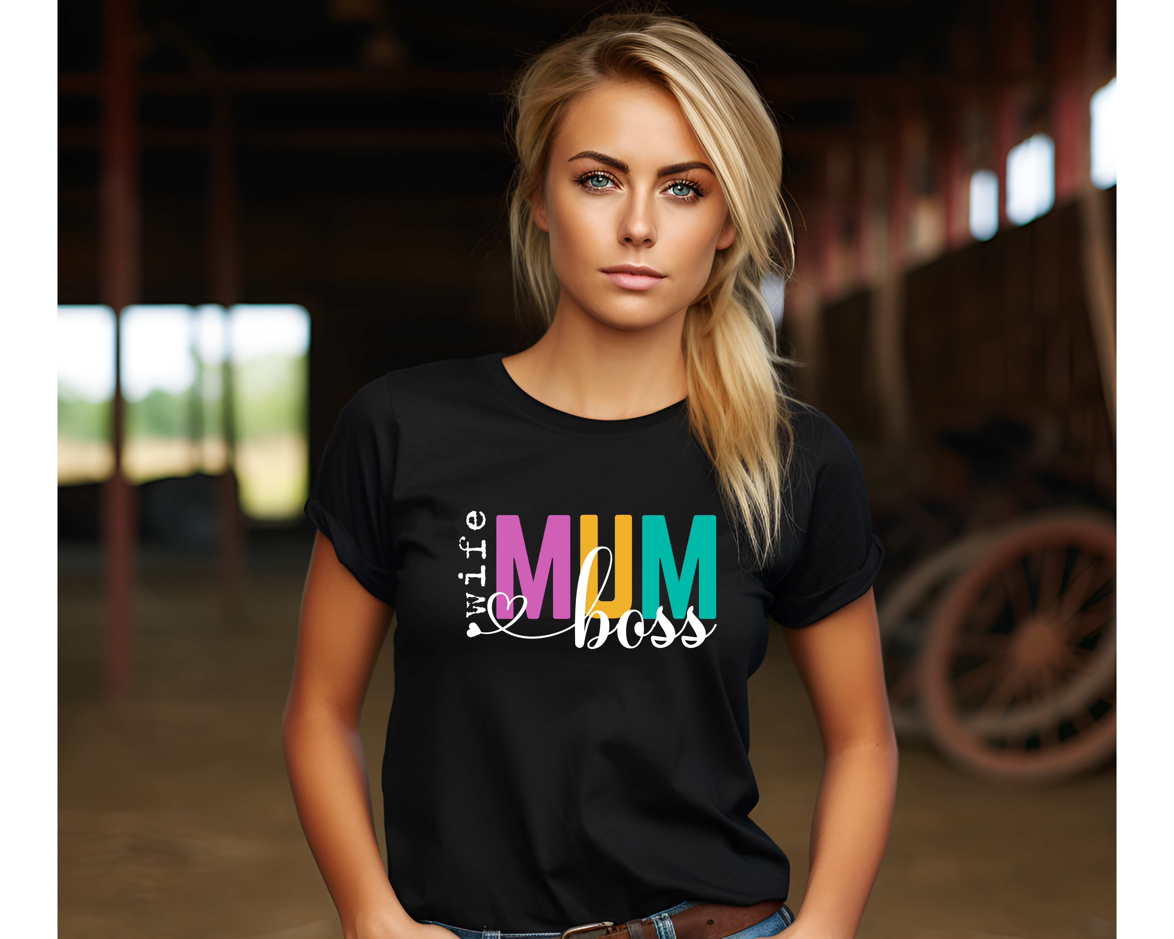 White Wife Mum Boss Tee - [farm_afternoons]
