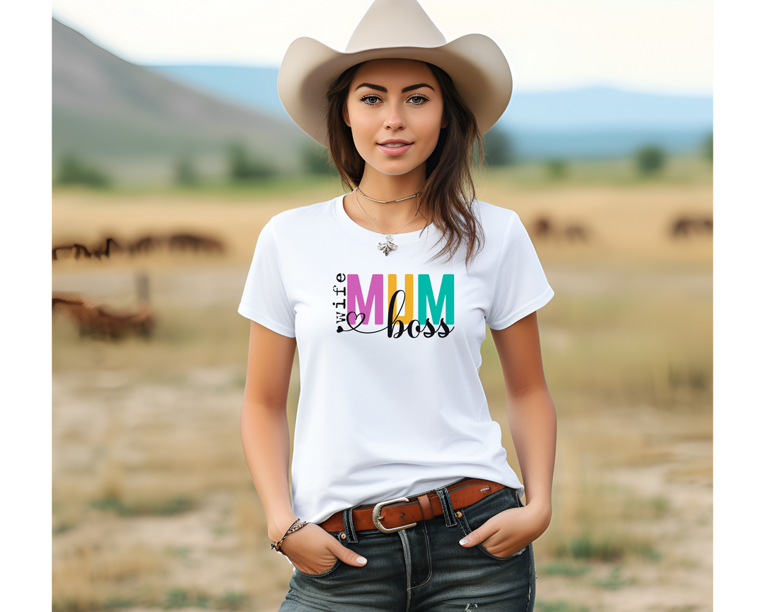 Wife Mum Boss TShirt - [farm_afternoons]