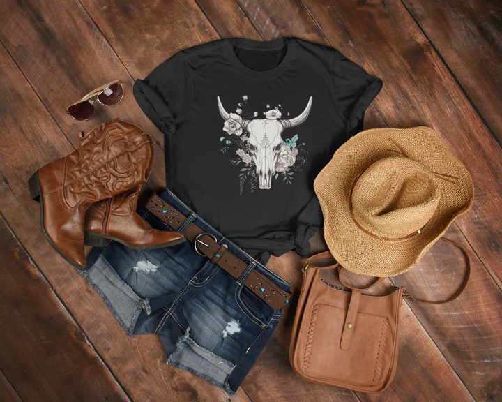 Women's Vintage Western Skull