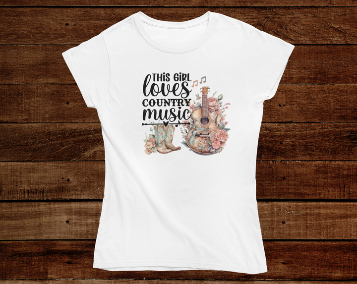 Women's This Girl Love Country Music Tee