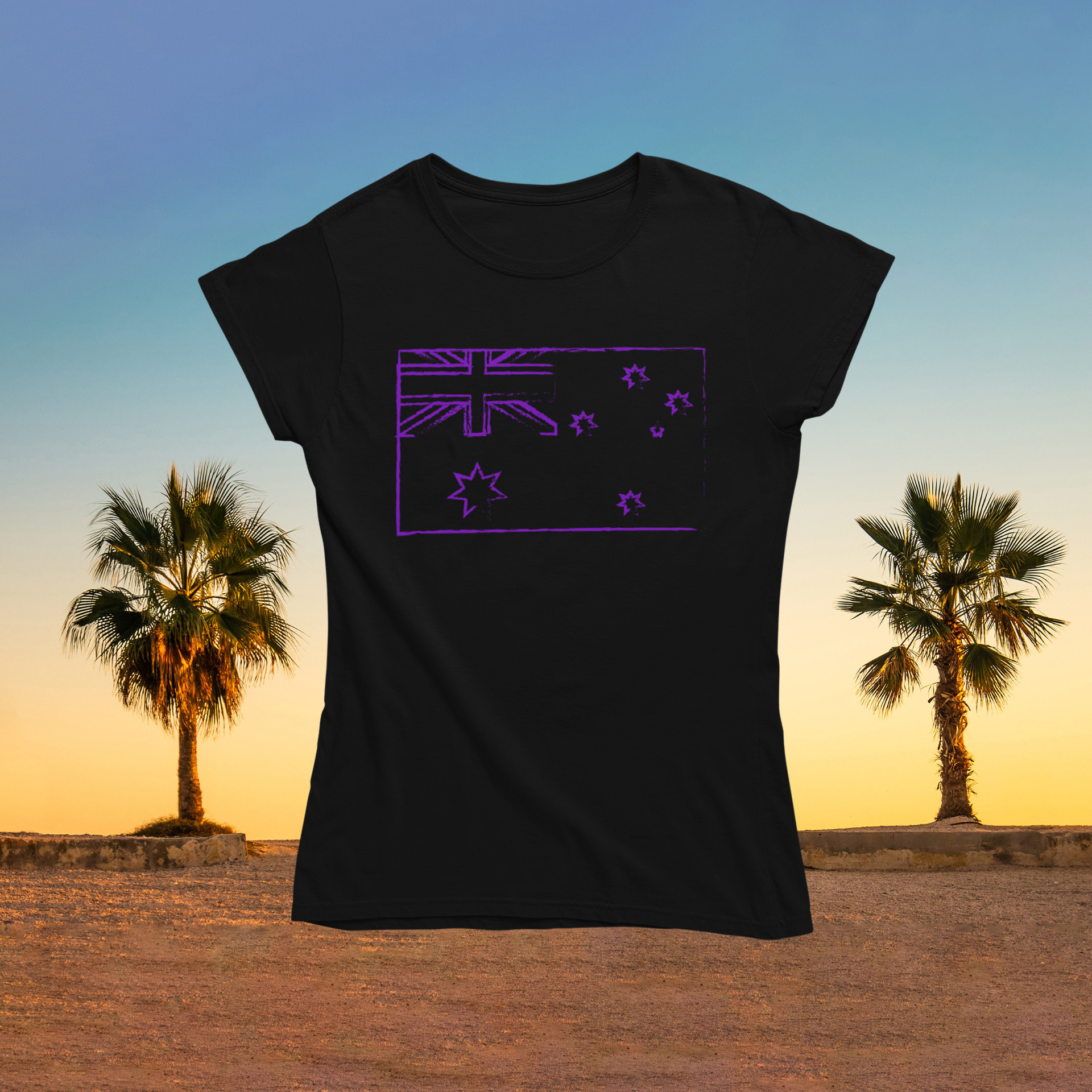 Purple Australia TShirt - [farm_afternoons]