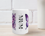 Purple Floral Wing Mug - [farm_afternoons]