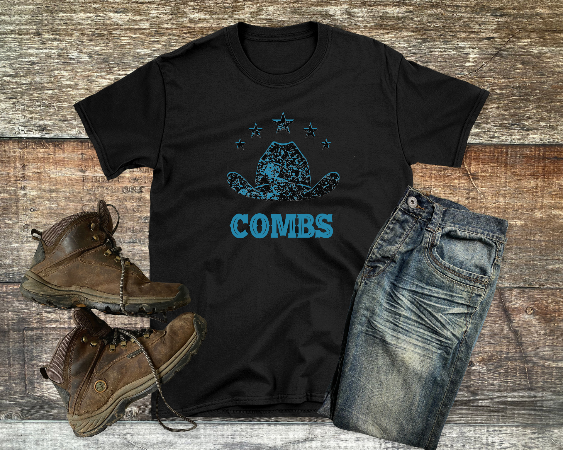 Boys Distressed Combs T-shirt - [farm_afternoons]