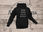 Men's Beer Food Relax Repeat Hoodie - [farm_afternoons]