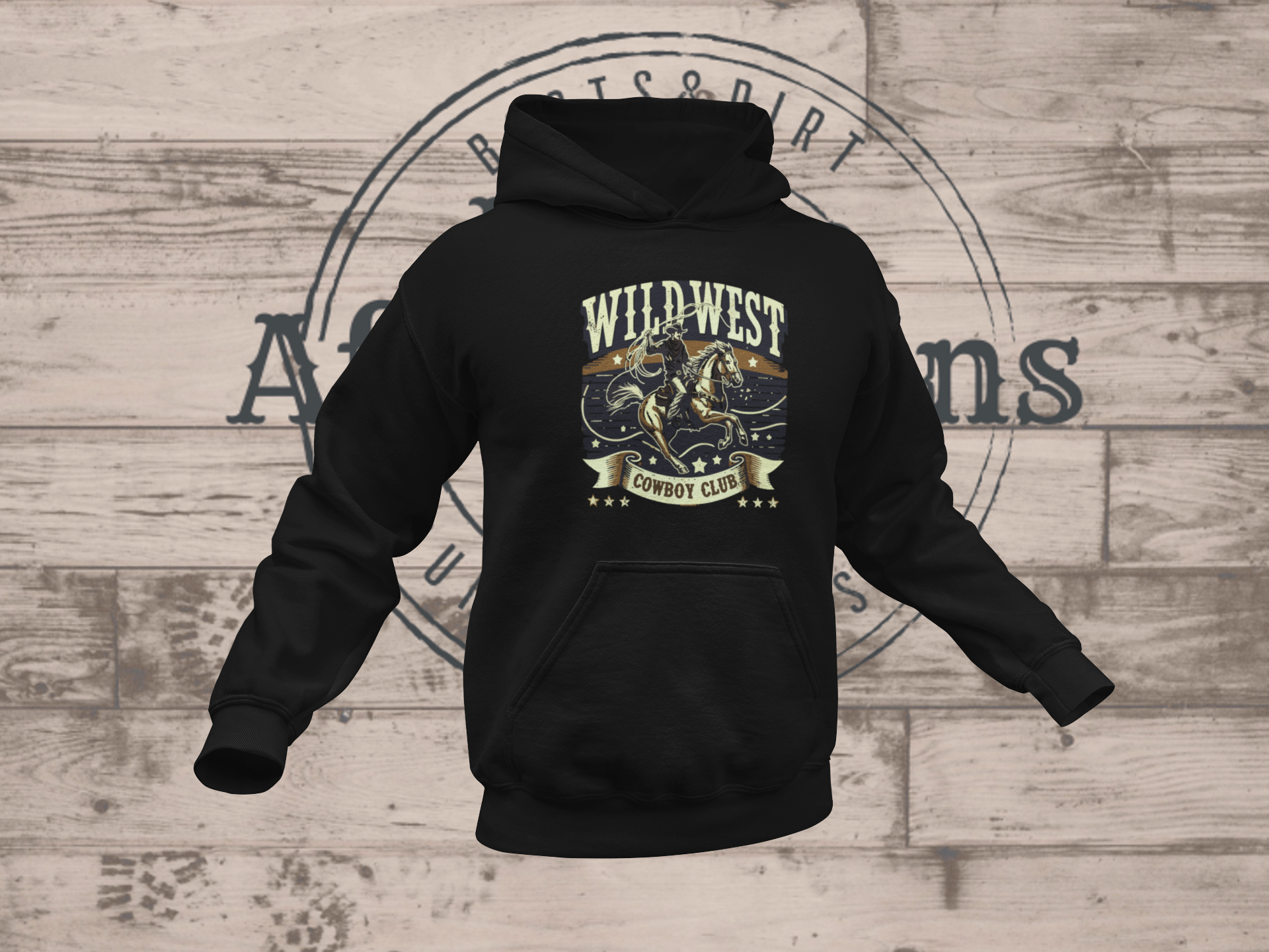 Men's Wild West Hoodie - [farm_afternoons]