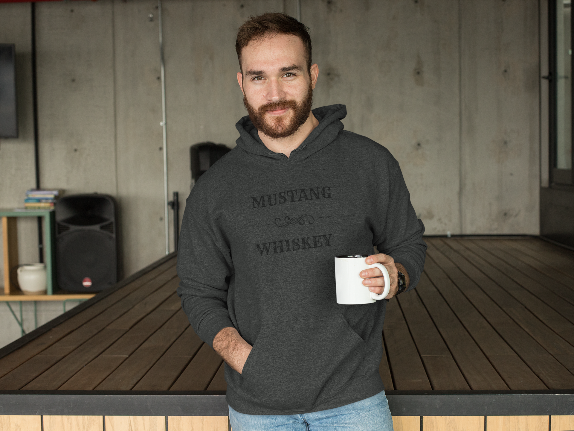 Men's Mustang Whiskey Hoodie - [farm_afternoons]