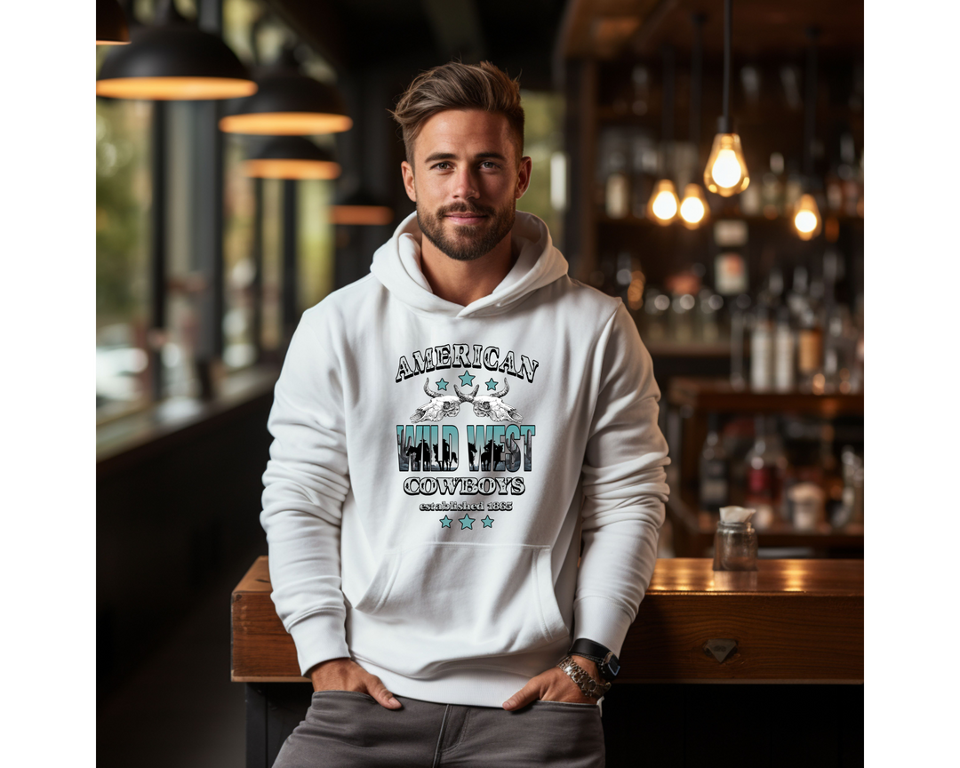 Men's Wild West Hoodie - [farm_afternoons]