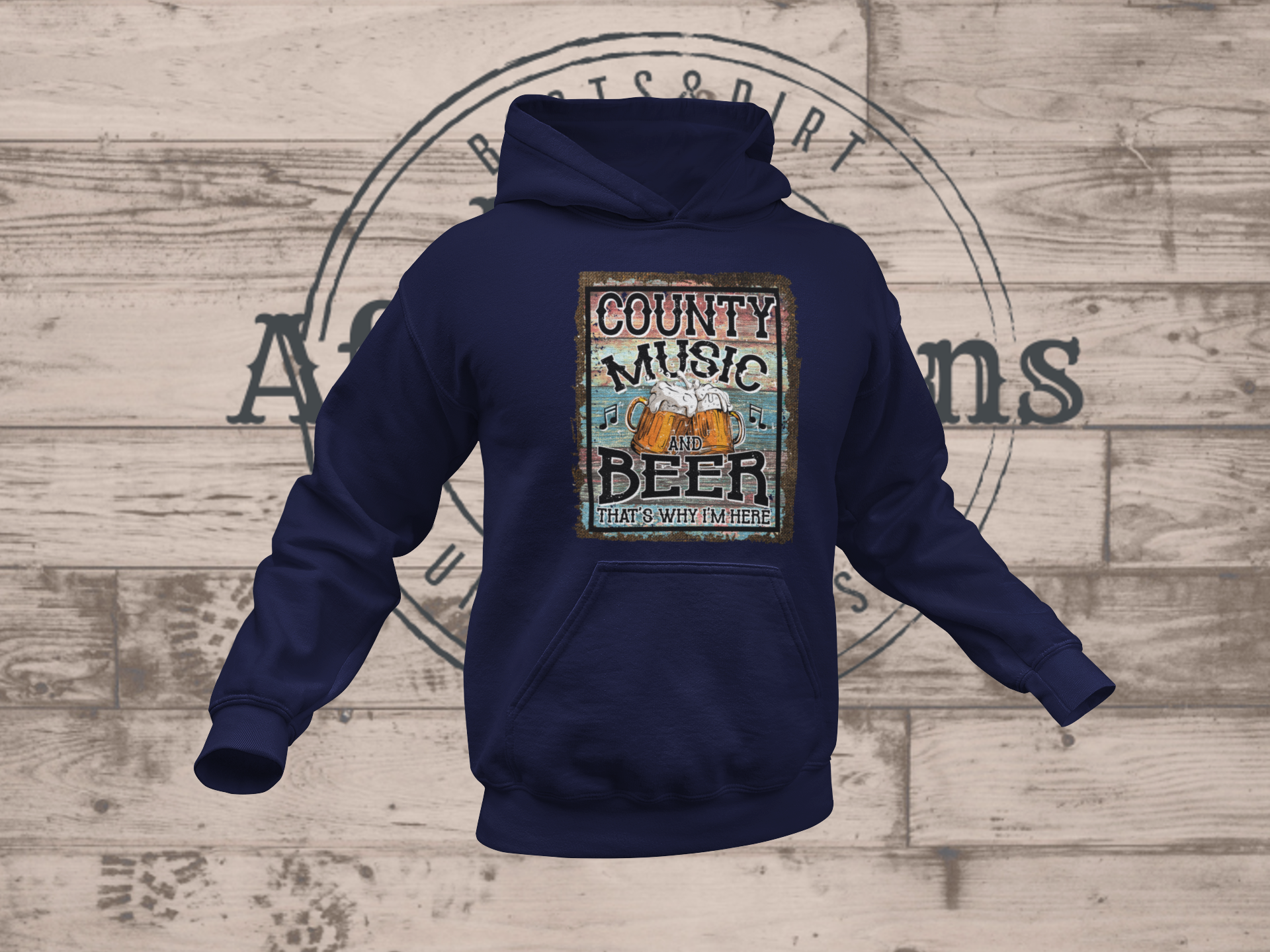 Mens Vintage Country Music Hoodie
