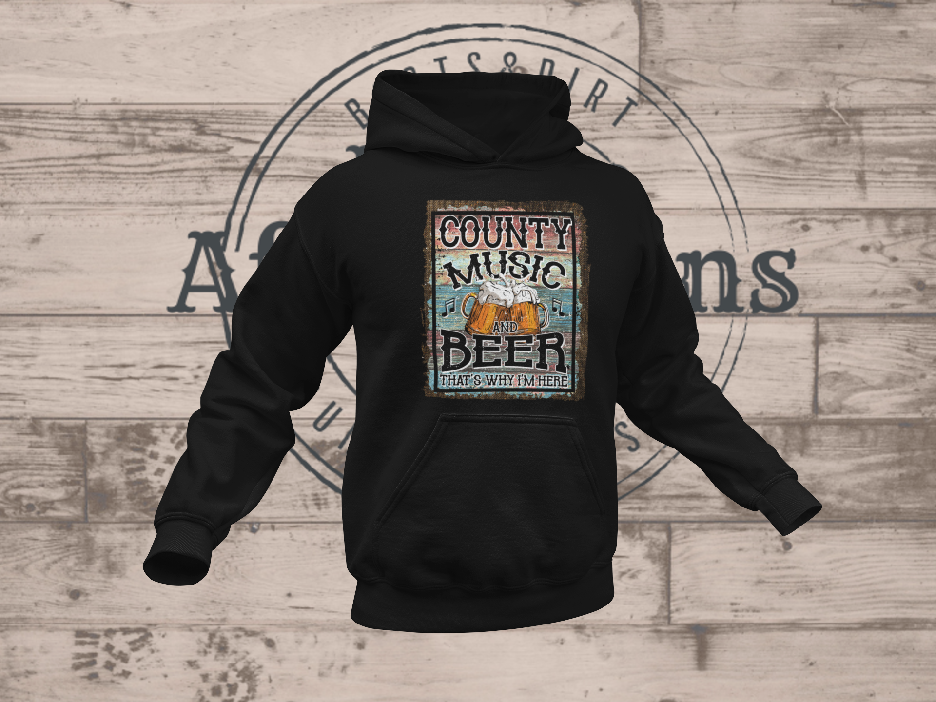 Mens Vintage Country Music Hoodie