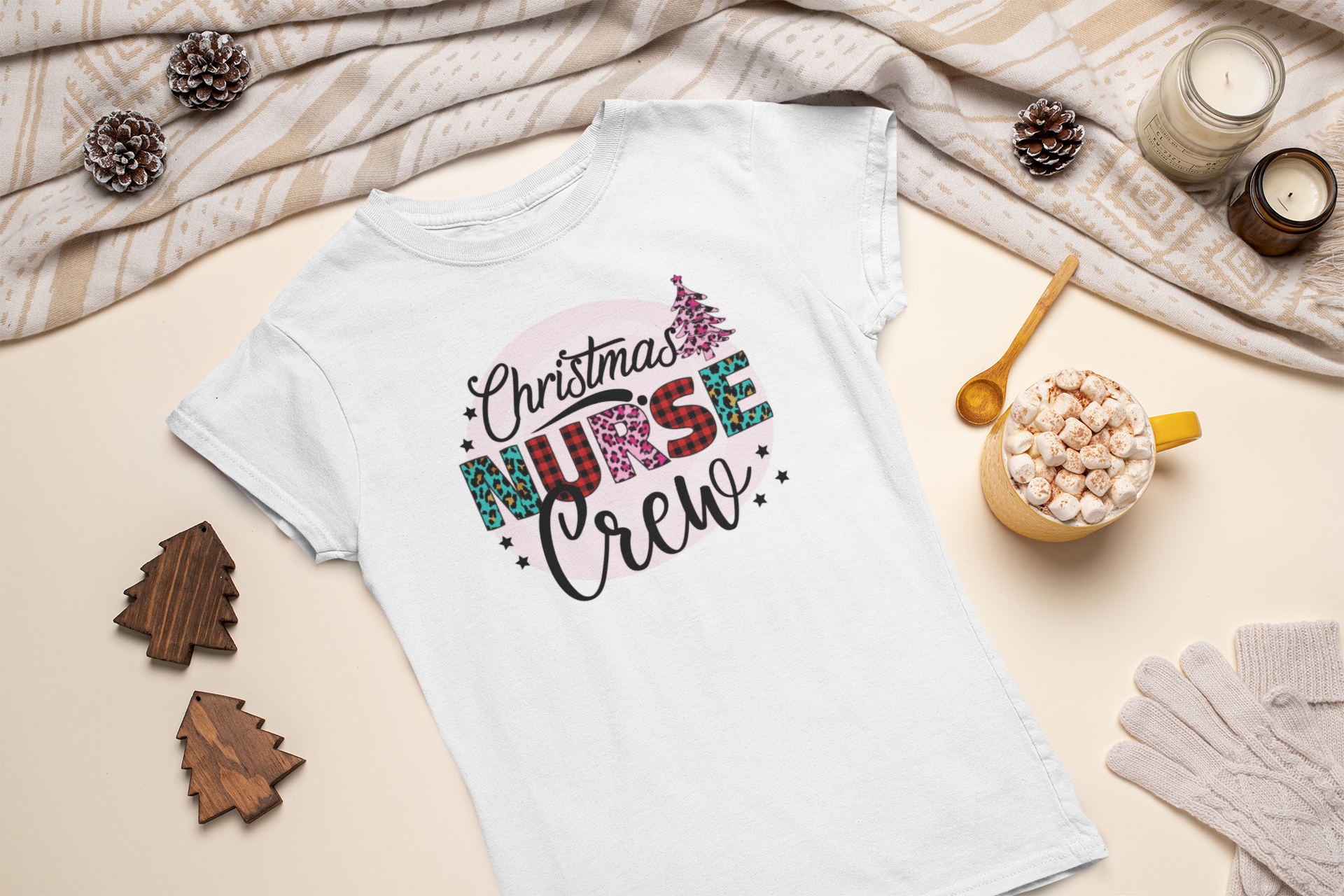 Christmas Nurse Crew Tee - [farm_afternoons]
