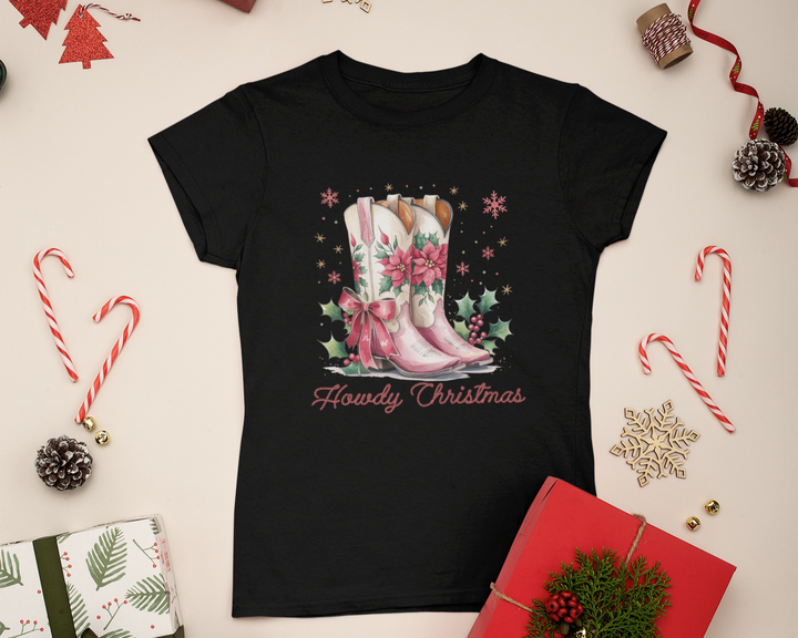 Pink Howdy Christmas T-Shirt