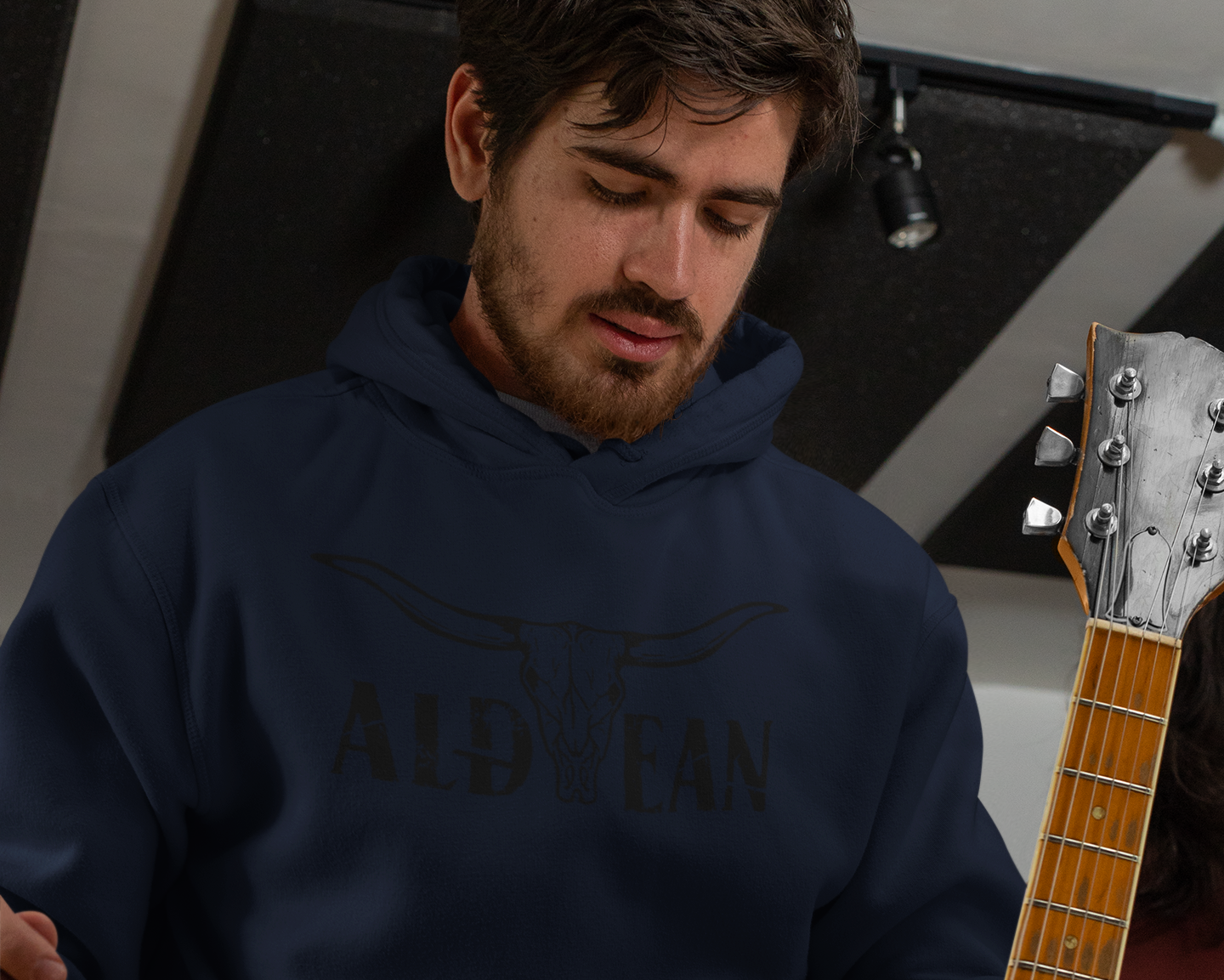 Mens Black Aldean Hoodie - [farm_afternoons]