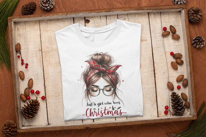 Christmas Just a Girl Tee