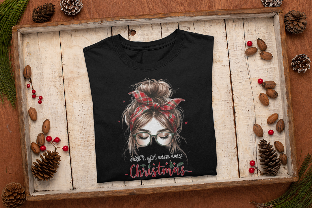 Christmas Just a Girl Tee