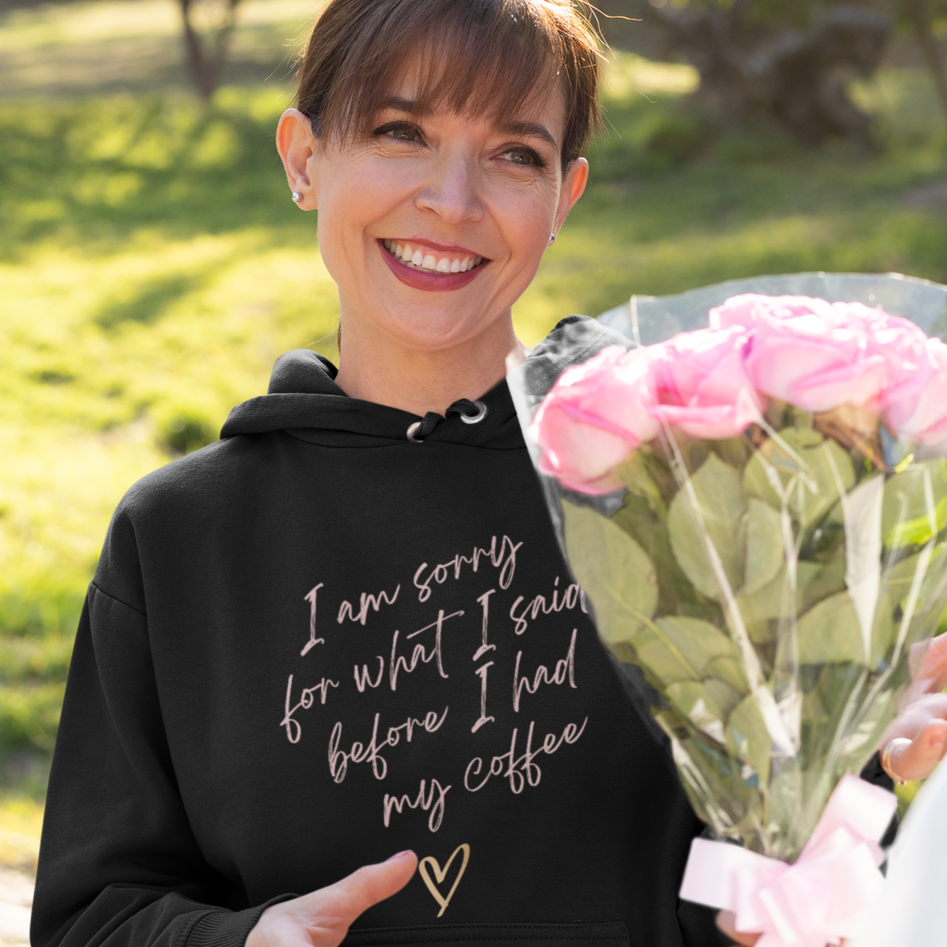 Women's Pink I'm Sorry Hoodie - [farm_afternoons]