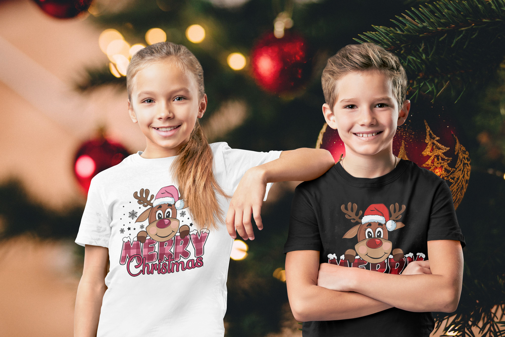 Girls Merry Christmas T-shirt - [farm_afternoons]