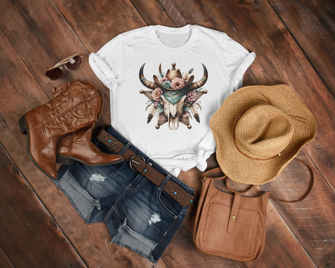 Women's Wild West and Feathers T-Shirt - [farm_afternoons]
