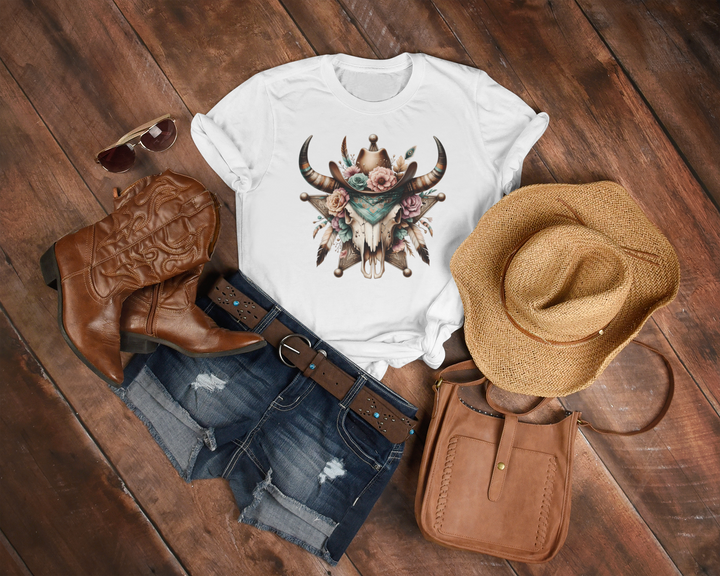 Women's Wild West and Feathers T-Shirt - [farm_afternoons]