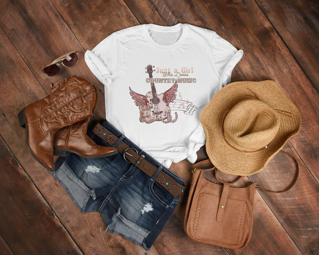 Women's Western Just a Girl T-Shirt - [farm_afternoons]