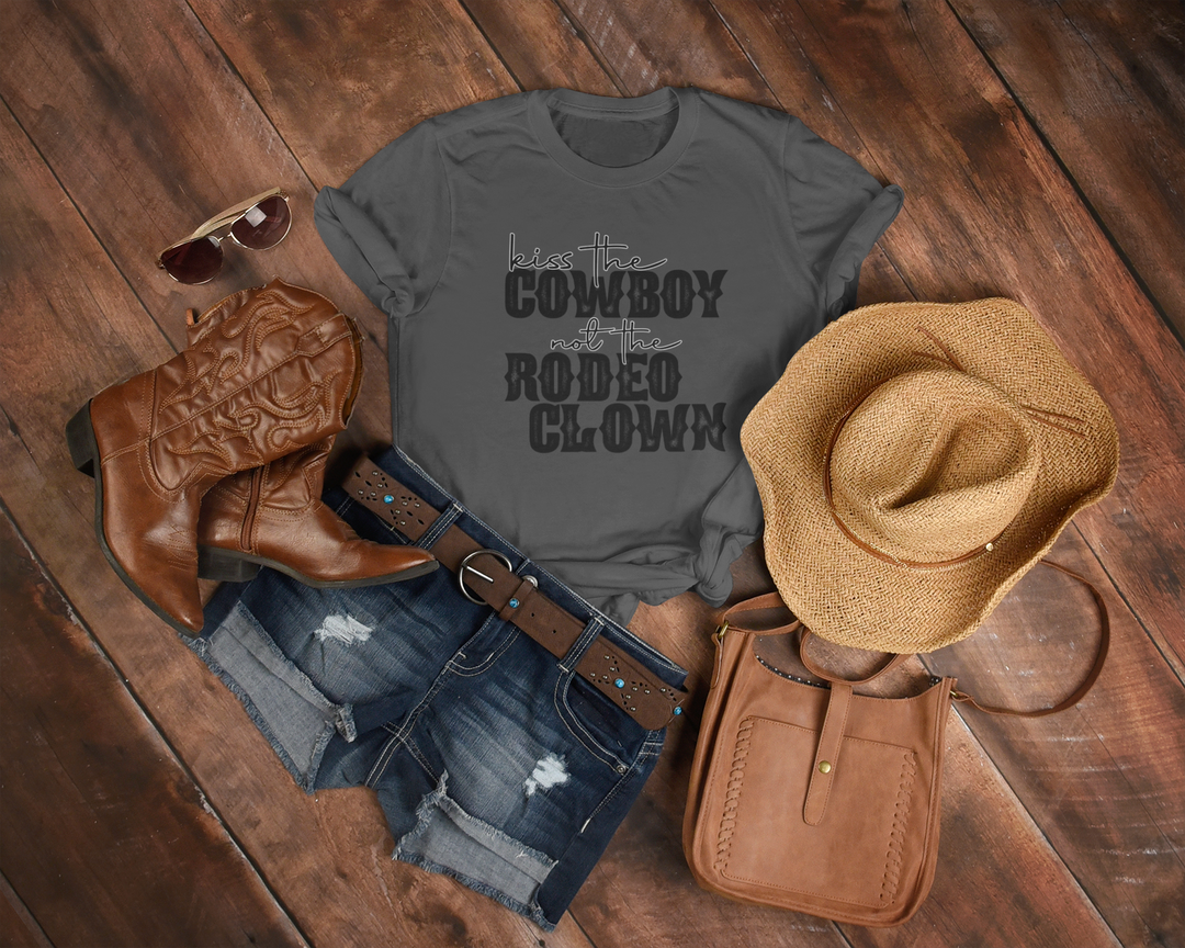 Women's Kiss The Cowboy T-Shirt - [farm_afternoons]