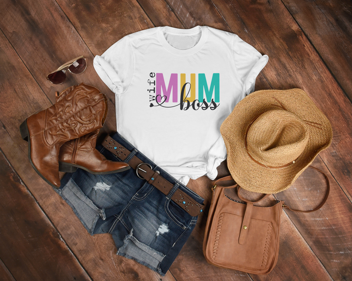 Wife Mum Boss TShirt - [farm_afternoons]