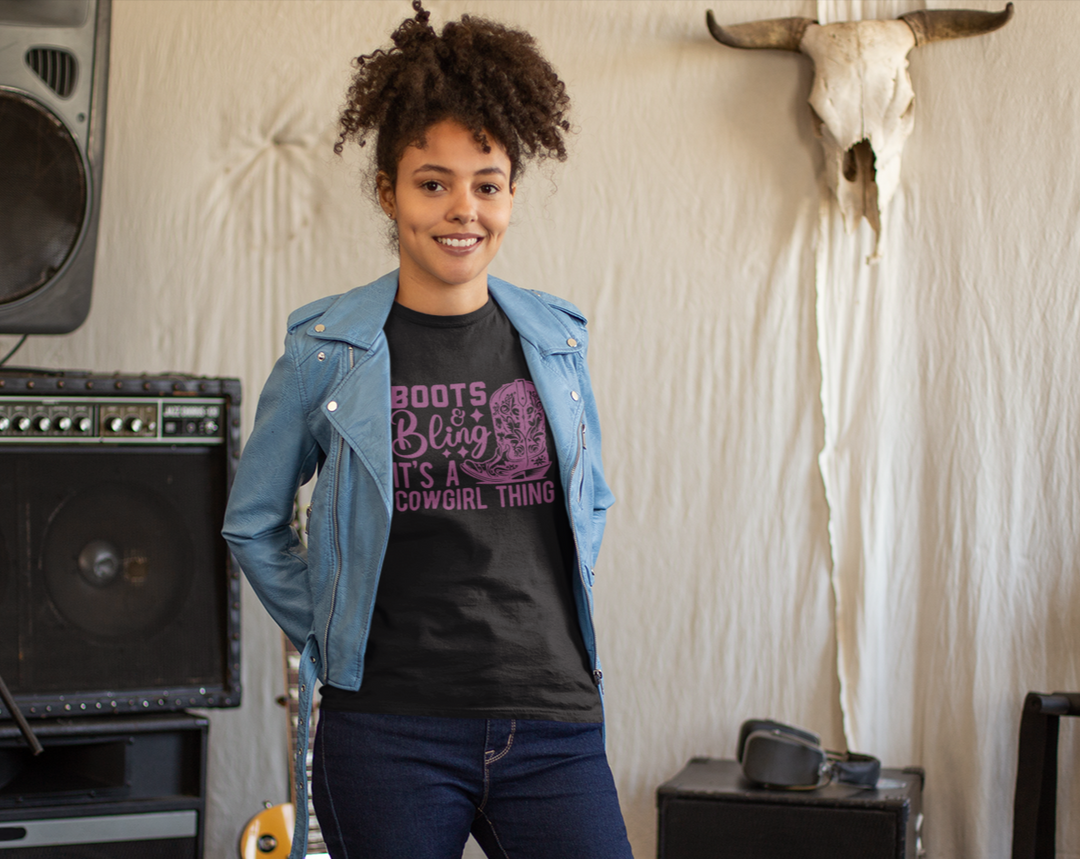 Women's Boots and Bling Tee - [farm_afternoons]