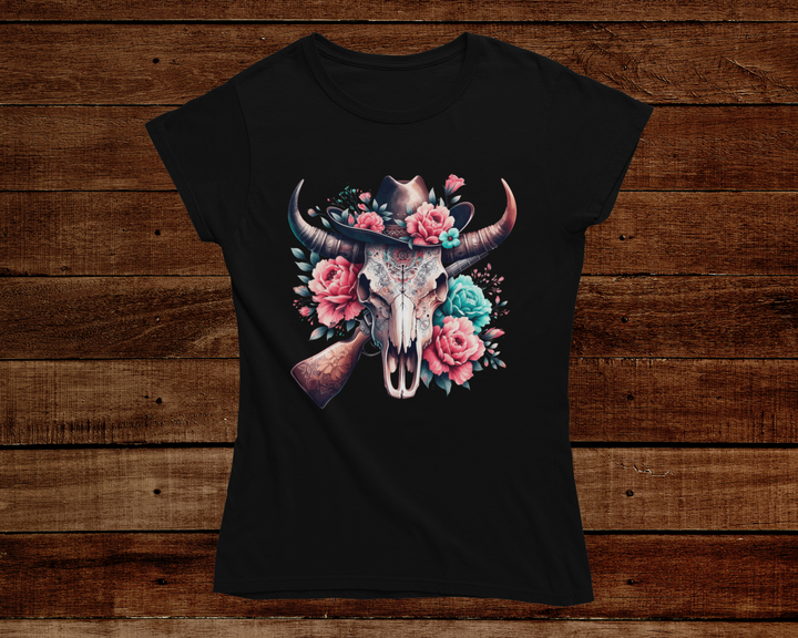 Women's Western Bulls & Guns Tee - [farm_afternoons]