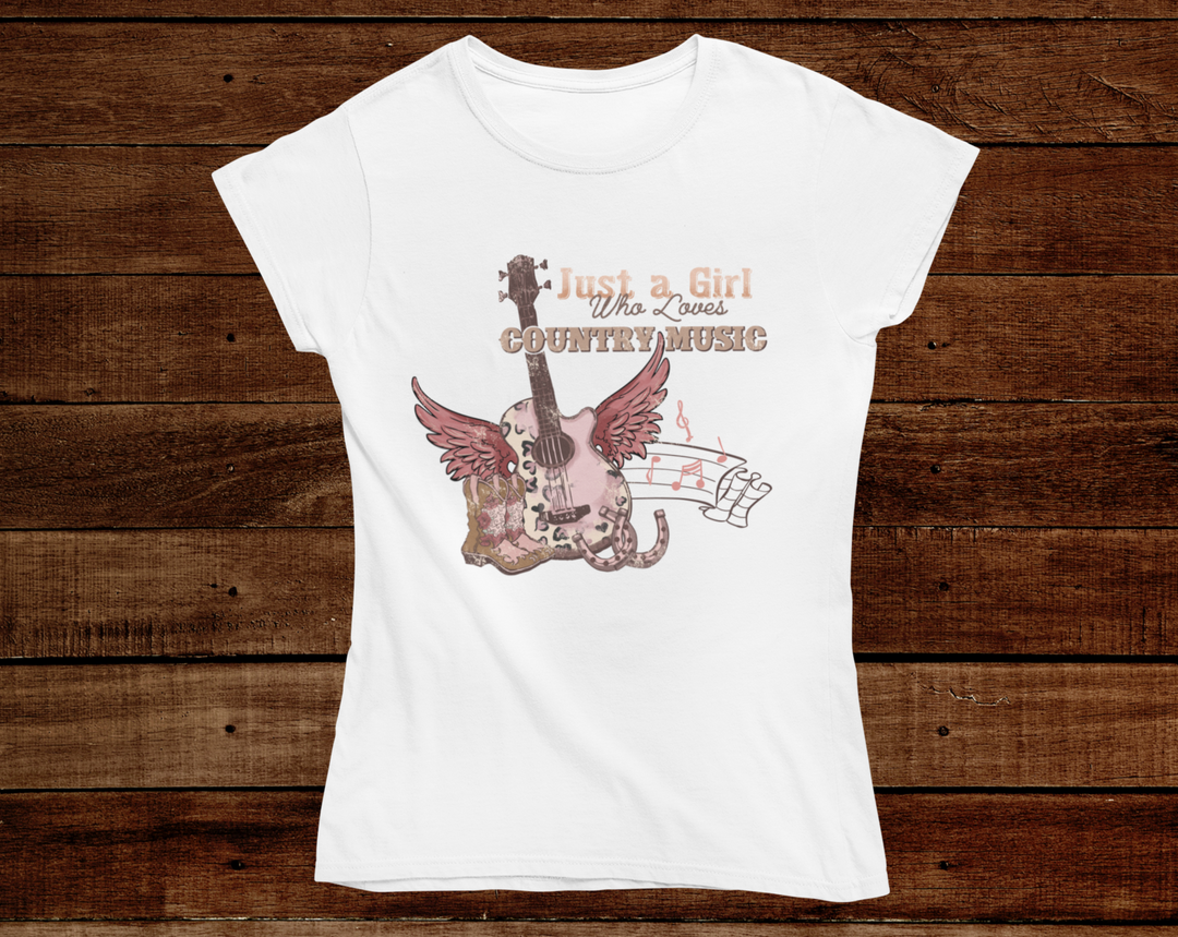 Women's Western Just a Girl T-Shirt - [farm_afternoons]