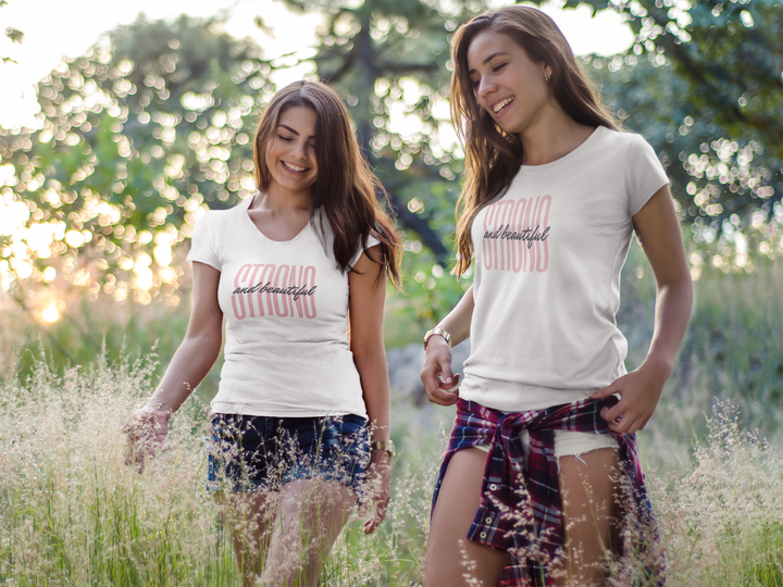 Women's Strong & Beautiful T-Shirt - [farm_afternoons]